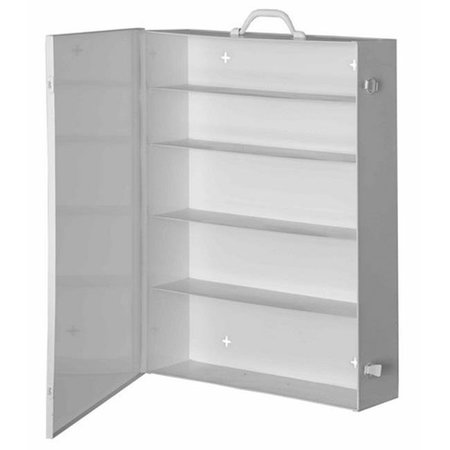 Durham Mfg Durham 539-43 Metal Empty Welded Door First Aid Kit with 5 Fixed Shelves  White - 27 in. - 54 Units 539-43